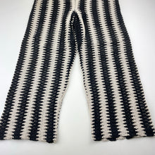 Load image into Gallery viewer, Girls Cotton On, cream &amp; black pants, elasticated, Inside leg: 49cm, GUC, size 8,  