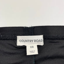 Load image into Gallery viewer, Girls Country Road, blue &amp; silver metallic leggings, elasticated, Inside leg: 54cm, EUC, size 8,  