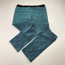 Load image into Gallery viewer, Girls Country Road, blue &amp; silver metallic leggings, elasticated, Inside leg: 54cm, EUC, size 8,  
