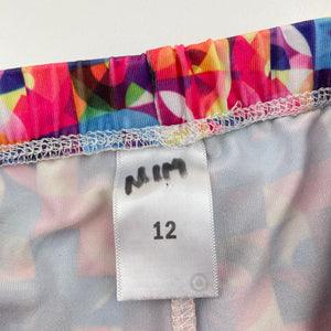 Girls Target, colourful stretchy lightweight leggings, Inside leg: 57cm, EUC, size 12,  