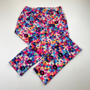 Girls Target, colourful stretchy lightweight leggings, Inside leg: 57cm, EUC, size 12,  