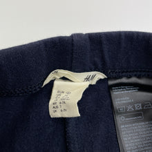 Load image into Gallery viewer, Girls H&amp;M, navy fleece lined leggings, elasticated, Inside leg: 47cm, GUC, size 7,  