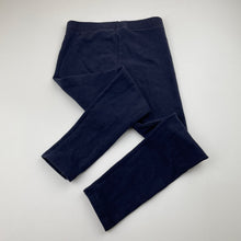 Load image into Gallery viewer, Girls H&amp;M, navy fleece lined leggings, elasticated, Inside leg: 47cm, GUC, size 7,  