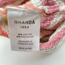 Load image into Gallery viewer, Girls GHANDA, striped knit cropped pants, elasticated, Inside leg: 41cm, GUC, size 7-8,  