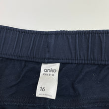 Load image into Gallery viewer, Boys Anko, navy casual pants, elasticated, Inside leg: 68cm, EUC, size 16,  