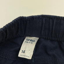 Load image into Gallery viewer, Boys Anko, navy casual pants, elasticated, Inside leg: 65cm, EUC, size 14,  