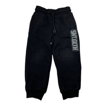 Load image into Gallery viewer, Boys St Goliath, black fleece lined track pants, elasticated, Inside leg: 37.5cm, GUC, size 4,  