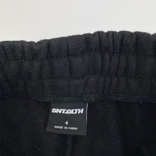 Load image into Gallery viewer, Boys St Goliath, black fleece lined track pants, elasticated, Inside leg: 37.5cm, GUC, size 4,  