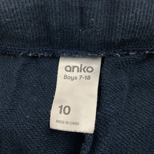 Boys Anko, navy cotton track pants, elasticated, Inside leg: 53cm, FUC, size 10,  
