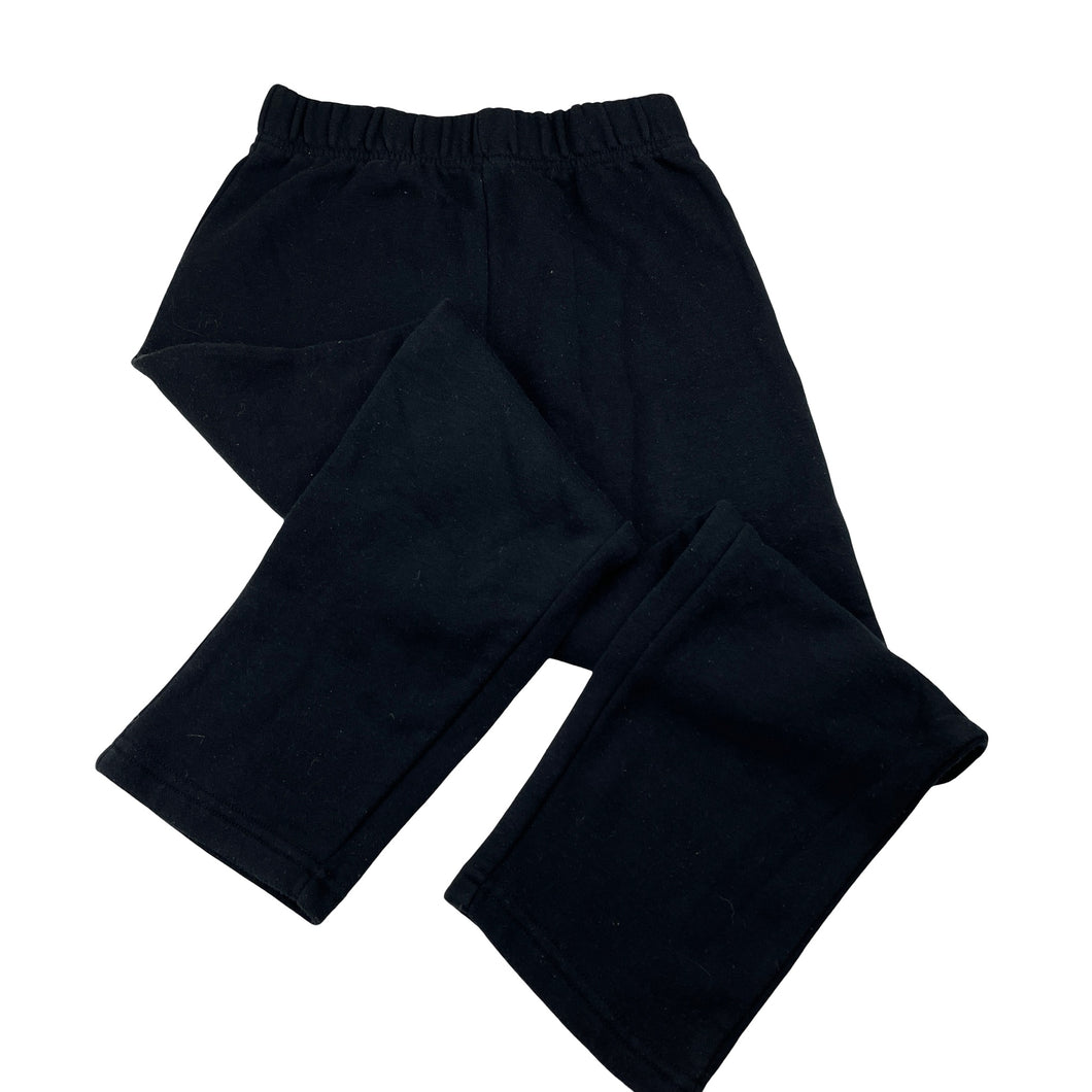 Unisex Brilliant Basics, black fleece lined track pants, pilling, Inside leg: 52cm, FUC, size 8,  