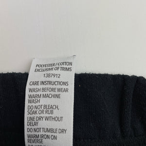 Unisex Brilliant Basics, black fleece lined track pants, pilling, Inside leg: 52cm, FUC, size 8,  
