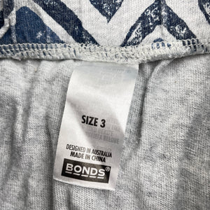 Unisex Bonds, cotton casual pants, elasticated, GUC, size 3,  