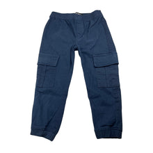 Load image into Gallery viewer, Boys DKNY, navy stretch cotton cargo pants, elasticated, Inside leg: 36.5cm, EUC, size 4,  