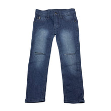 Load image into Gallery viewer, Boys Mooks, ripped knee stretch denim jeans, adjustable, Inside leg: 36.5cm, EUC, size 3,  