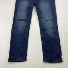 Load image into Gallery viewer, Boys Mooks, ripped knee stretch denim jeans, adjustable, Inside leg: 36.5cm, EUC, size 3,  