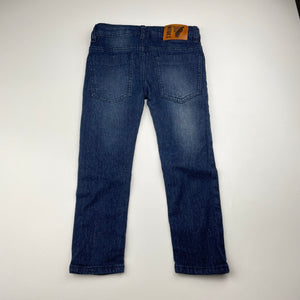 Boys Mooks, ripped knee stretch denim jeans, adjustable, Inside leg: 36.5cm, EUC, size 3,  