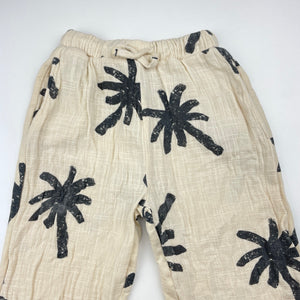 Girls Zara, lightweight cotton pants, elasticated, Inside leg: 31.5cm, EUC, size 3-4,  