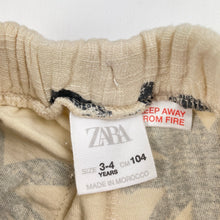 Load image into Gallery viewer, Girls Zara, lightweight cotton pants, elasticated, Inside leg: 31.5cm, EUC, size 3-4,  