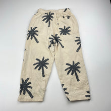 Load image into Gallery viewer, Girls Zara, lightweight cotton pants, elasticated, Inside leg: 31.5cm, EUC, size 3-4,  