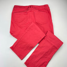 Load image into Gallery viewer, Girls Tilii, stretch cotton pants, adjustable, Inside leg: 61.5cm, small marks back left pocket, FUC, size 10,  