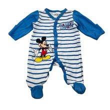 Load image into Gallery viewer, Boys Disney, Mickey Mouse embroidered cotton coverall / romper, FUC, size 0000,  