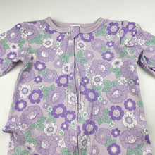 Load image into Gallery viewer, Girls Baby Berry, floral cotton zip coverall / romper, FUC, size 1,  