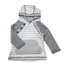 Load image into Gallery viewer, Boys Tommy Bahama, striped stretchy hooded long sleeve top, FUC, size 1,  