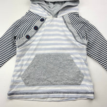 Load image into Gallery viewer, Boys Tommy Bahama, striped stretchy hooded long sleeve top, FUC, size 1,  