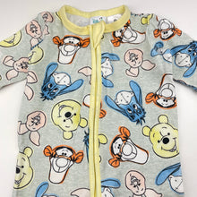 Load image into Gallery viewer, Unisex Disney, Winnie the Pooh cotton zip coverall / romper, GUC, size 000,  
