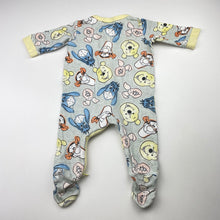 Load image into Gallery viewer, Unisex Disney, Winnie the Pooh cotton zip coverall / romper, GUC, size 000,  