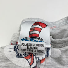 Load image into Gallery viewer, Unisex Dr Seuss, Cat in a Hat zip romper, GUC, size 000,  