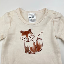 Load image into Gallery viewer, Unisex Anko, soft feel cotton bodysuit / romper, fox, EUC, size 0000,  