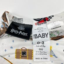 Load image into Gallery viewer, Unisex Cotton On, Harry Potter stretchy bodysuit / romper, GUC, size 000,  