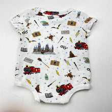 Load image into Gallery viewer, Unisex Cotton On, Harry Potter stretchy bodysuit / romper, GUC, size 000,  