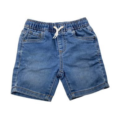 Boys Anko, knit stretch denim shorts, elasticated, FUC, size 3,  