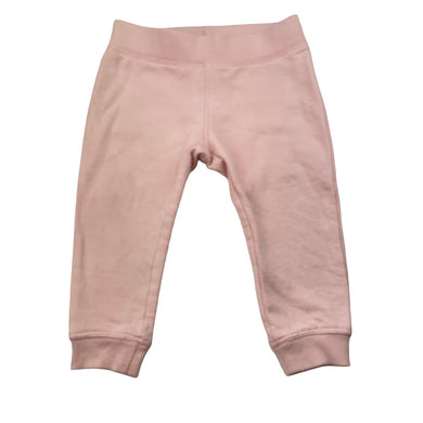 Girls Anko, pink fleece lined pants, elasticated, FUC, size 0,  