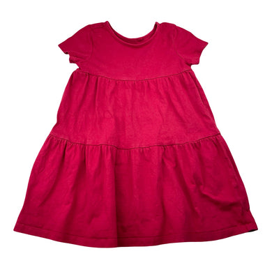 Girls Anko, red cotton casual dress, FUC, size 3, L: 51cm