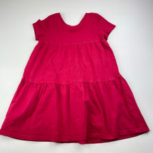 Load image into Gallery viewer, Girls Anko, red cotton casual dress, FUC, size 3, L: 51cm