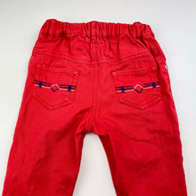 Load image into Gallery viewer, Boys purebaby, organic cotton blend pants, adjustable, Inside leg: 30.5cm, FUC, size 2,  