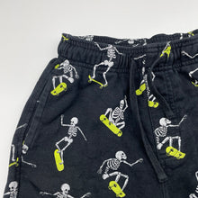 Load image into Gallery viewer, Boys Anko, cotton shorts, elasticated, skeleton skateboarder, FUC, size 8,  