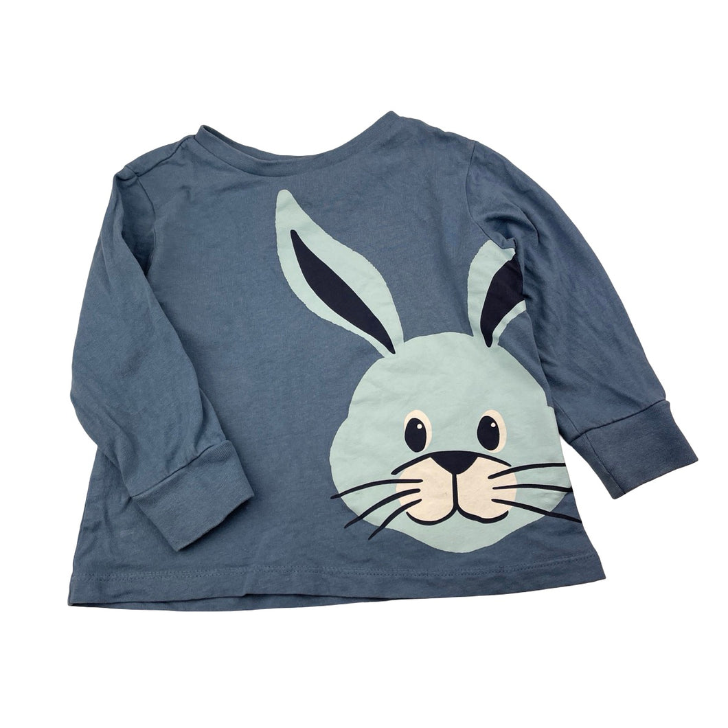 Unisex Target, cotton long sleeve pyjama top, rabbit, GUC, size 2,  