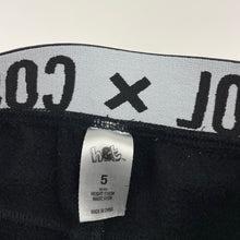 Load image into Gallery viewer, Boys H&amp;T, black fleece lined track pants, elasticated, Inside leg: 42cm, FUC, size 6,  
