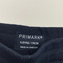 Load image into Gallery viewer, Unisex Primark, navy fleece lined track pants, elasticated, Inside leg: 45cm, GUC, size 5-6,  