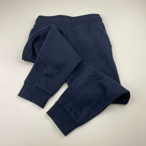 Unisex Primark, navy fleece lined track pants, elasticated, Inside leg: 45cm, GUC, size 5-6,  