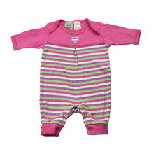 Load image into Gallery viewer, Girls NOW, vintage striped cotton romper, GUC, size 0000,  