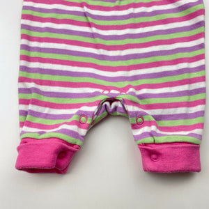 Girls NOW, vintage striped cotton romper, GUC, size 0000,  