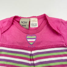 Load image into Gallery viewer, Girls NOW, vintage striped cotton romper, GUC, size 0000,  