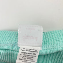 Load image into Gallery viewer, Girls Sprout, blue knit ruffle leggings / bottoms, EUC, size 0,  