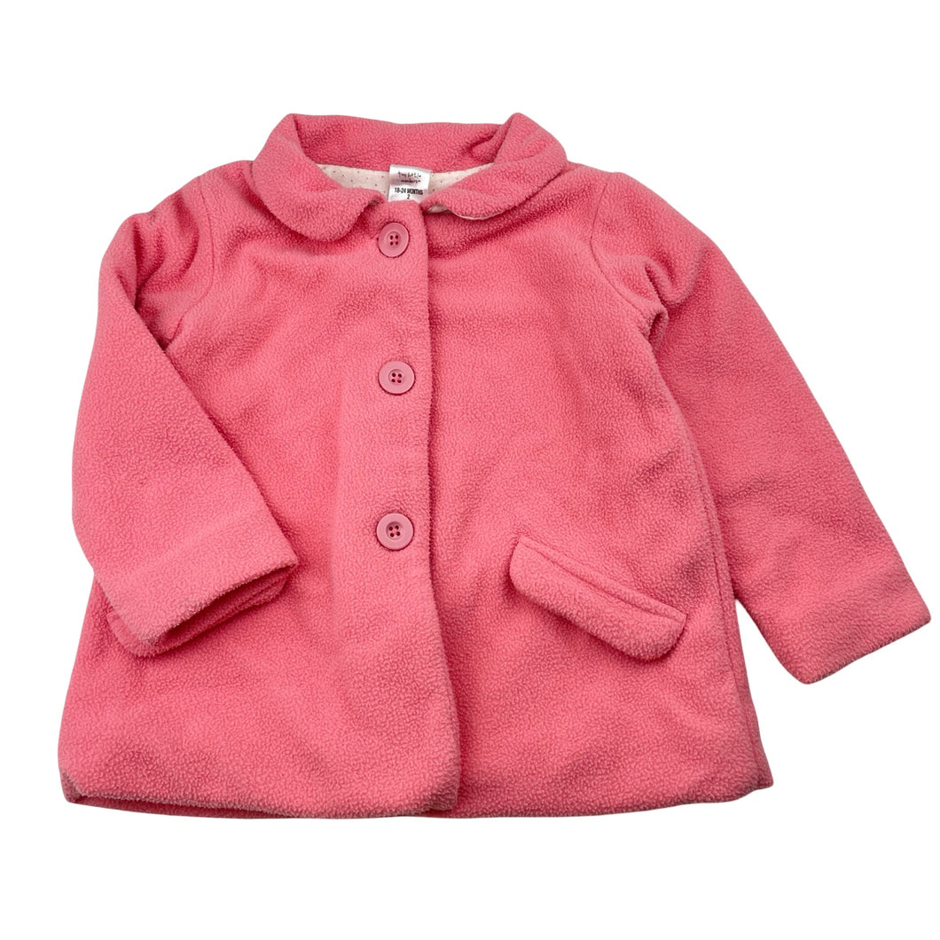 Girls Tiny Little Wonders, cotton lined fleece jacket / coat, FUC, size 2,  