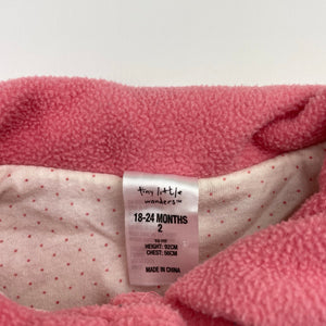 Girls Tiny Little Wonders, cotton lined fleece jacket / coat, FUC, size 2,  